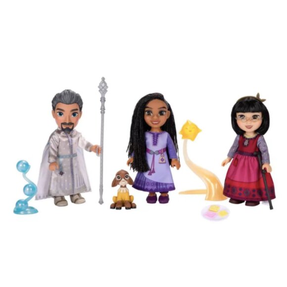 🔥3/$15 Disney’s "Wish" Asha, Dahlia & Magnifico Petite Doll Set - Picture 2 of 2